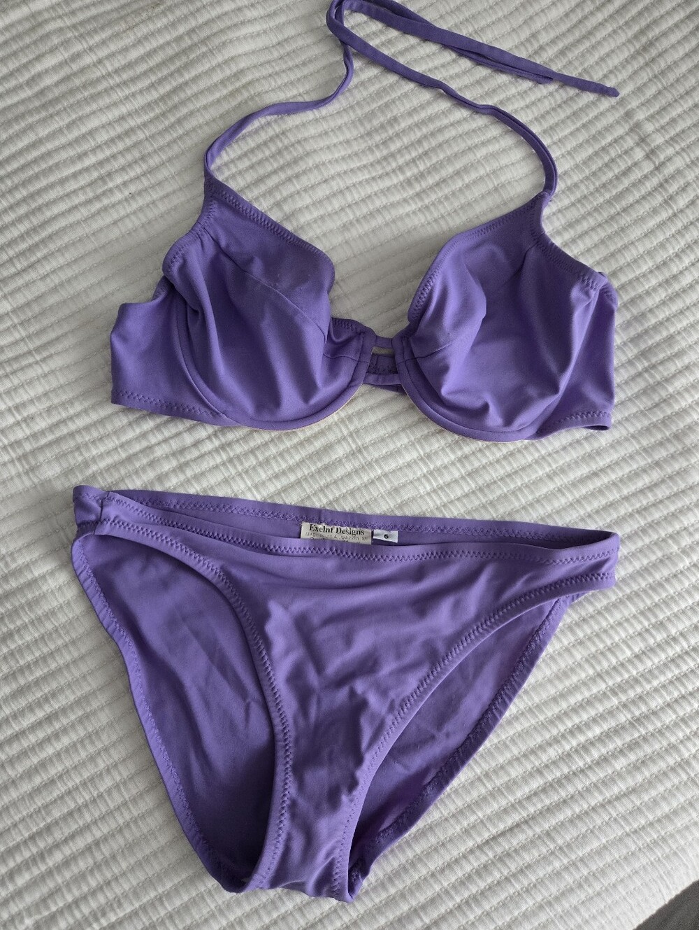 Vintage 90s Set Purple Biniki Set Size 6